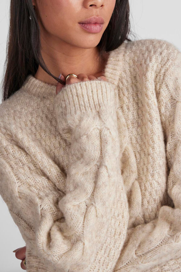 Pieces Camisola de malha cinzento