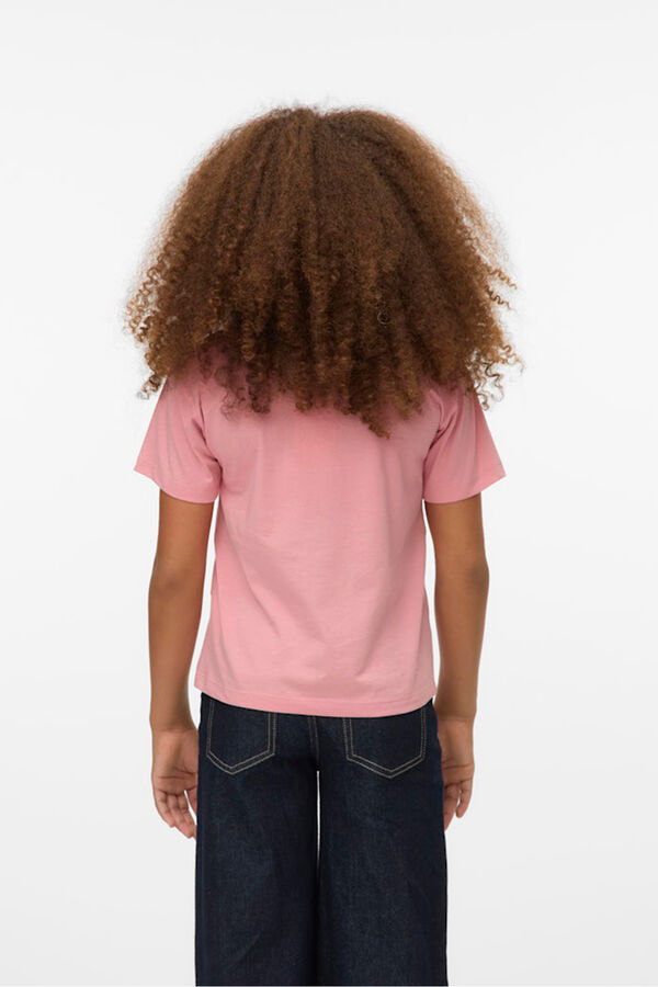 Vero Moda Girl Camisola algod&atilde;o manga curta rosa
