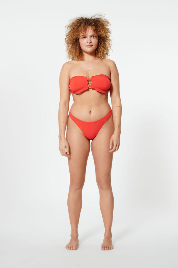 Springfield Parte superior de bikini bandeau rojo