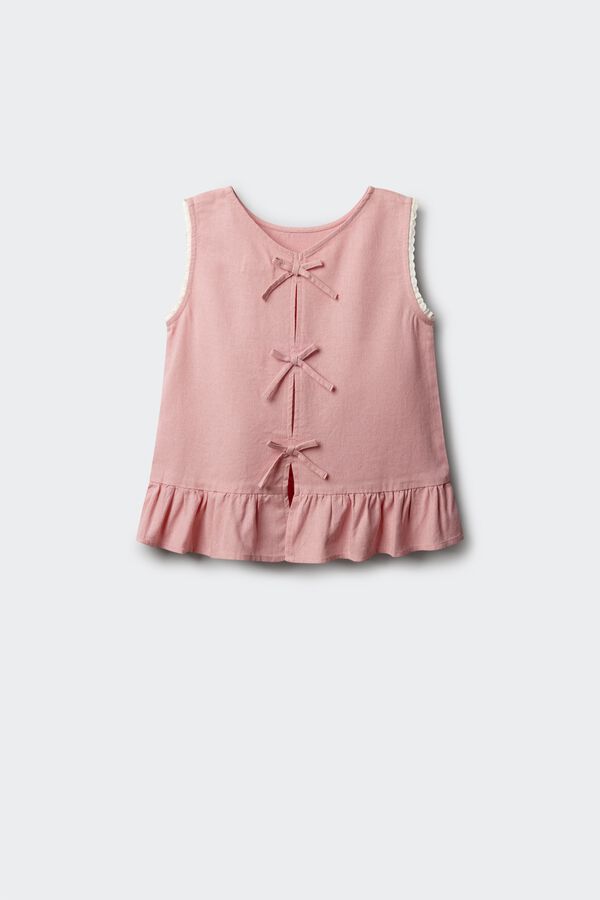 Springfield Kids Top de linho com la&ccedil;os menina rosa