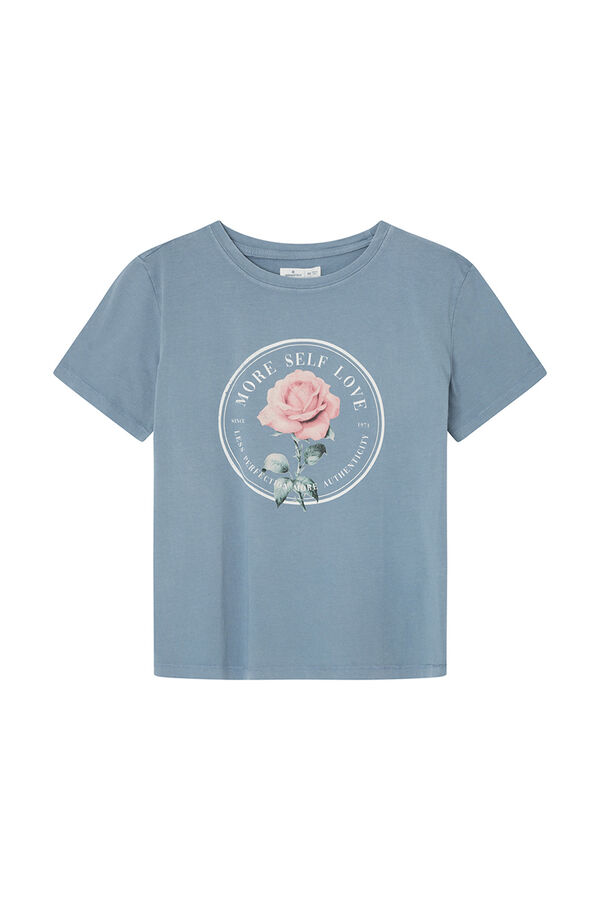 Springfield Camiseta gr&aacute;fica algod&oacute;n azul