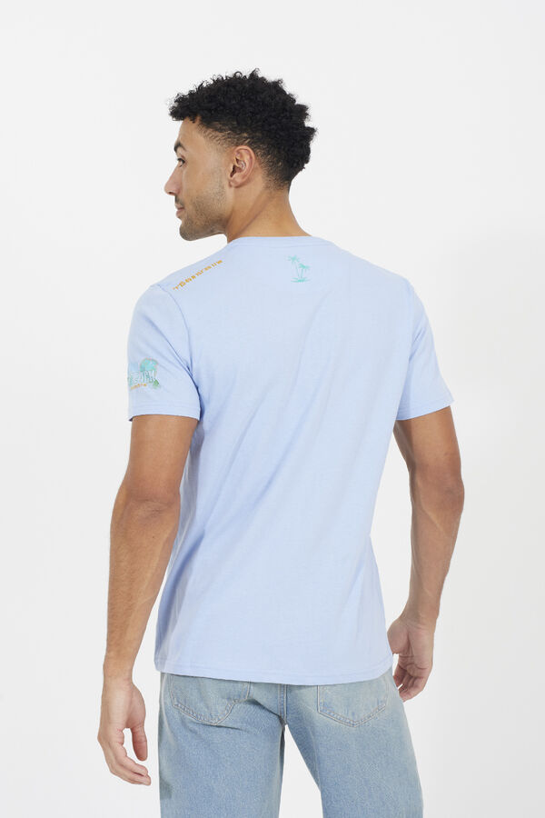 Brave Soul T-shirt estampada com manga curta azul