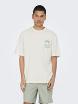 Only & Sons Camiseta manga corta print blanco