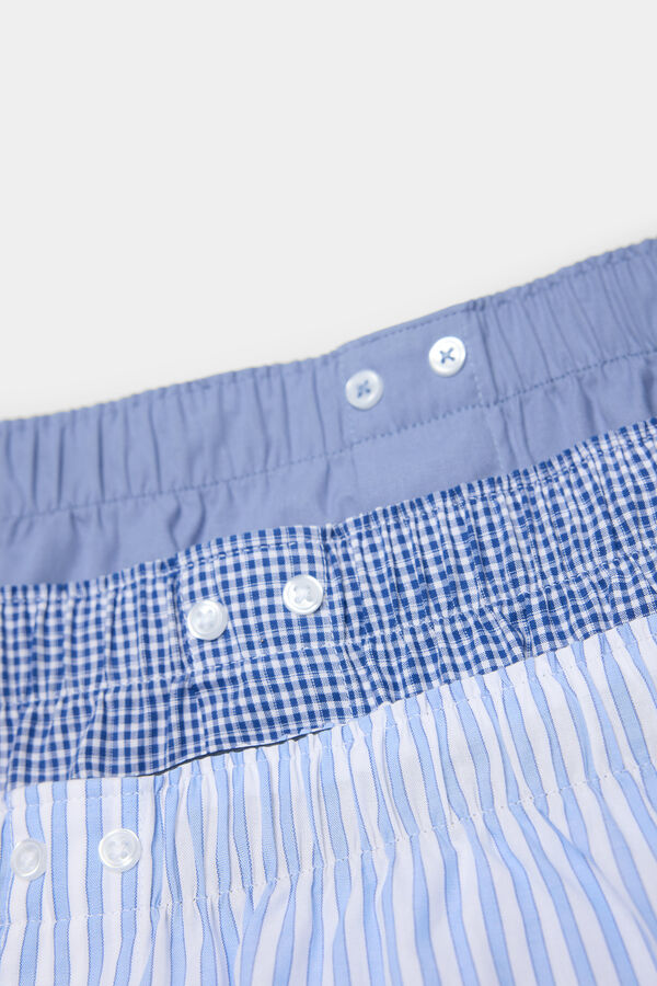 Springfield Pack de 3 cuecas em tecido azul azul