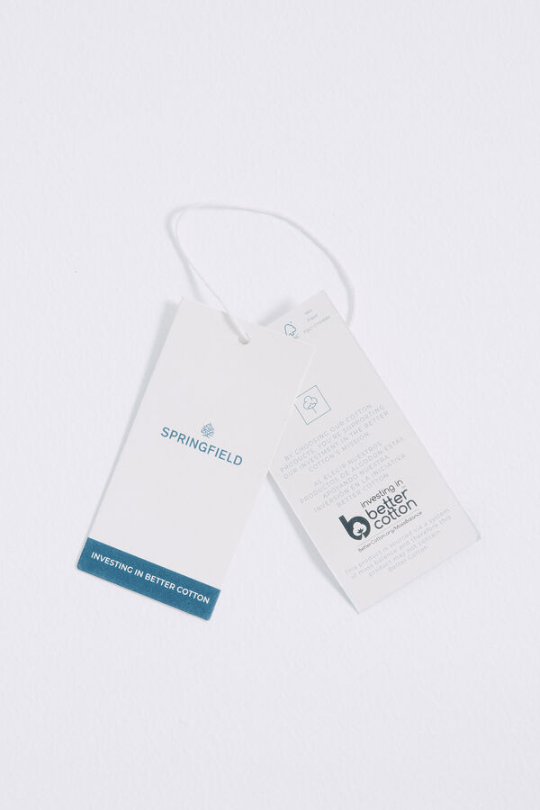 Springfield Top lace insertado estampado geom&eacute;trico rojo