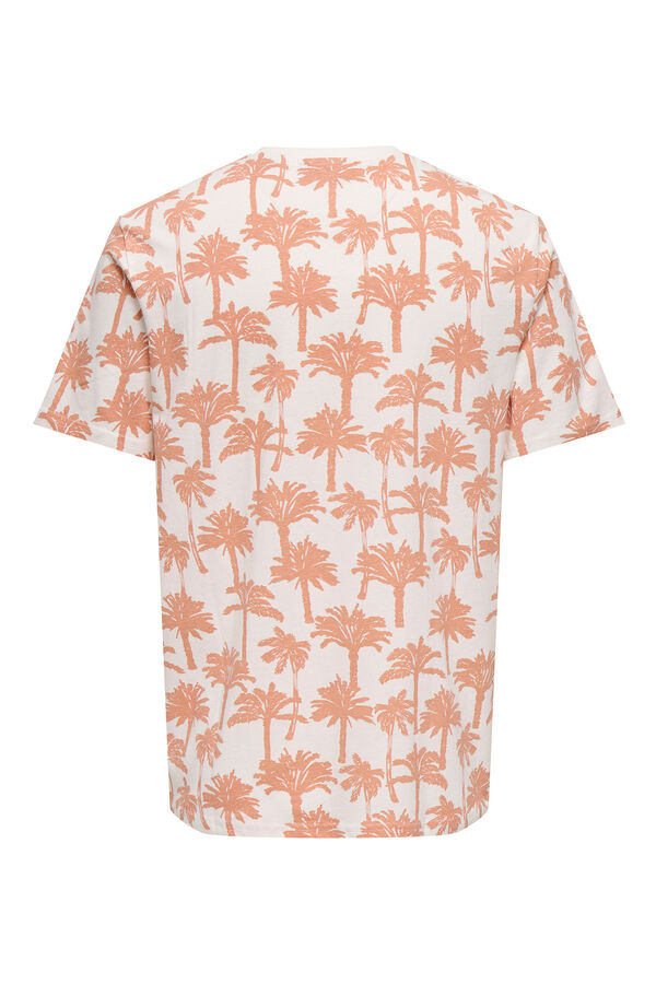 Only & Sons T-shirt de manga curta estampada castanho