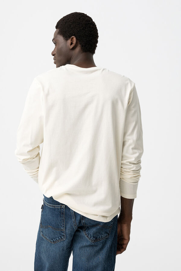 Tiffosi Camiseta Estampada de Manga Larga beige