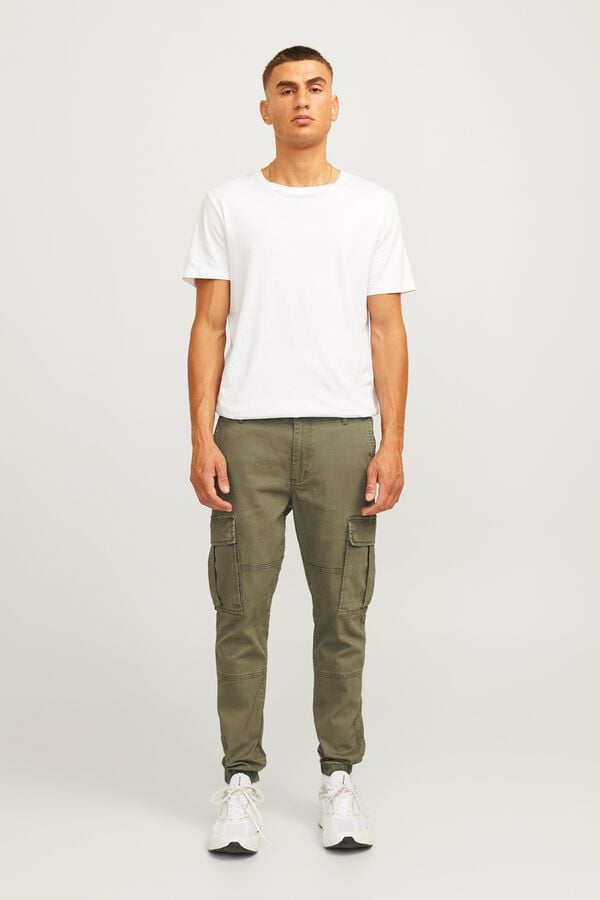 JJ REBEL Pantal&oacute;n cargo con algod&oacute;n verde
