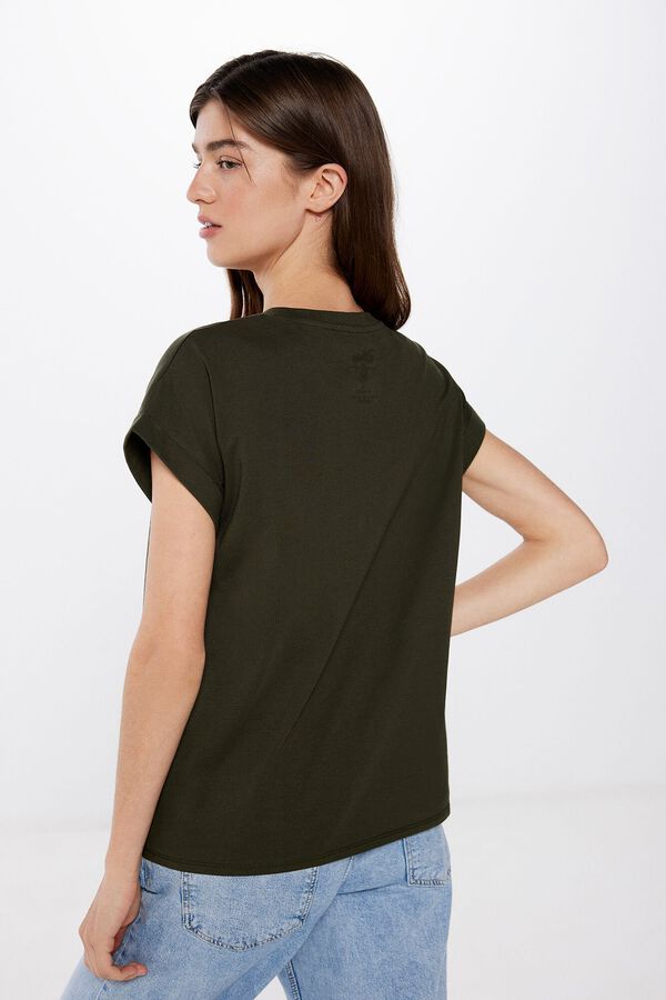 Springfield Camiseta Mickey Mouse Cordel&eacute; kaki