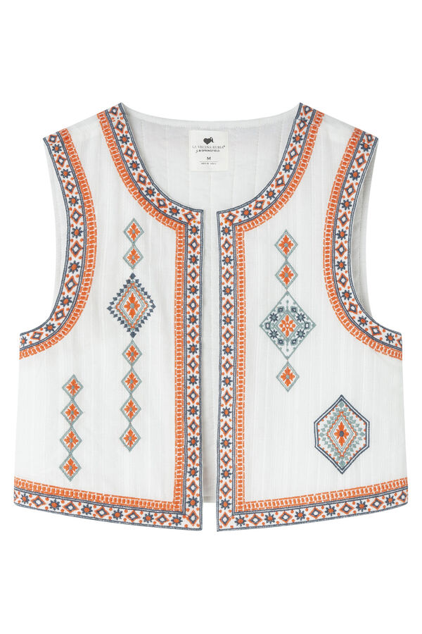 La Vecina Rubia Chaleco "CATALINA" bordados - La Vecina Rubia estampado