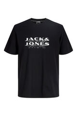 Jack & Jones T-shirt manga curta em algod&atilde;o preto