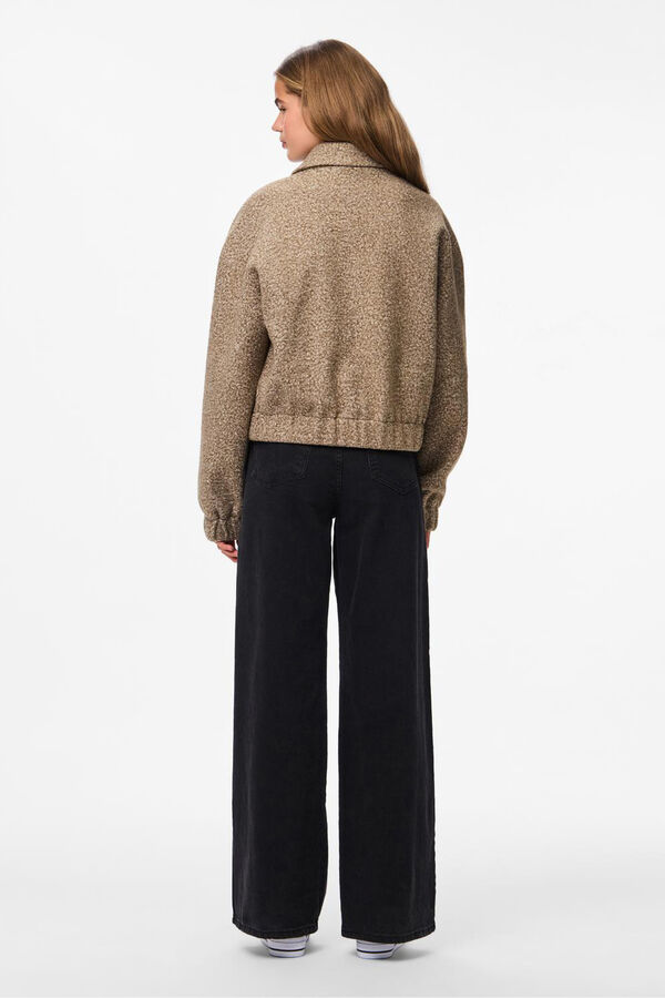 Pieces Chaqueta teddy cru