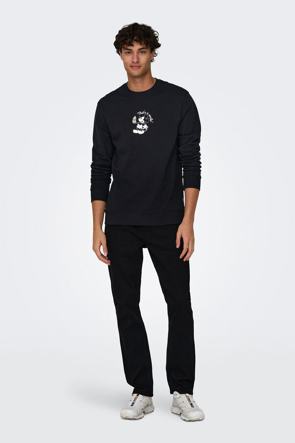 Only & Sons Sudadera disney mickey negro