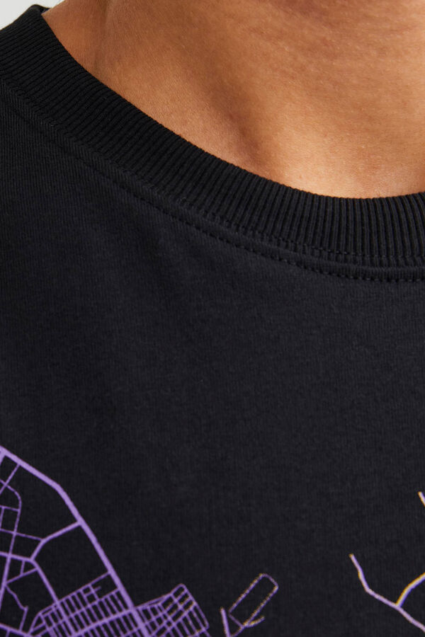 Jack & Jones Sweatshirt print à frente preto