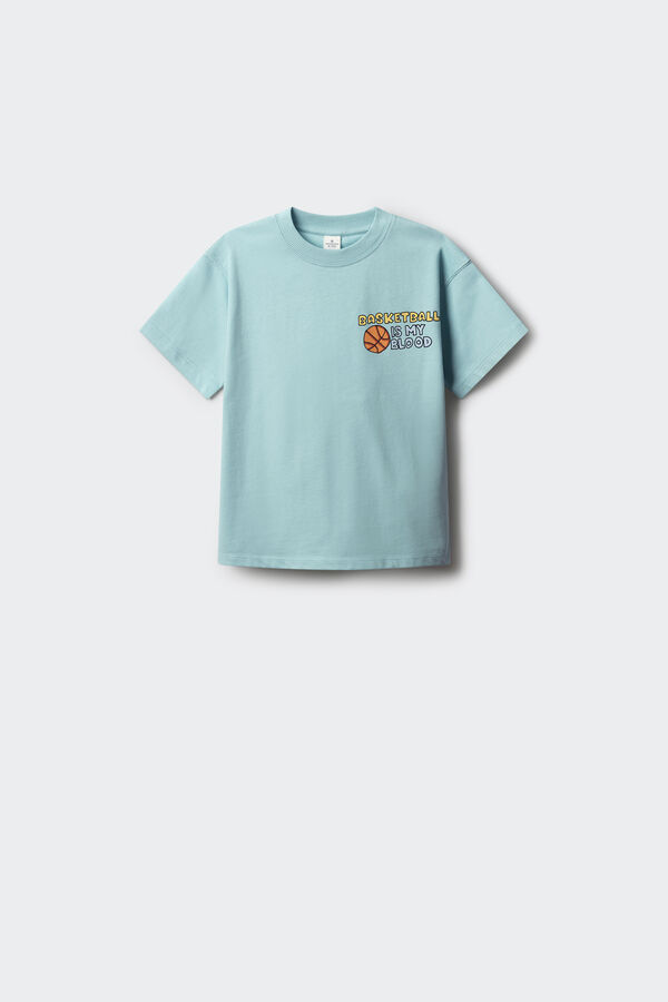 Springfield Kids Camiseta bal&oacute;n ni&ntilde;o azul