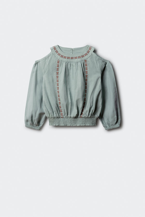 Springfield Kids Blusa com ombros cut out para menina verde