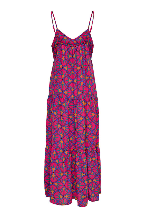 Only Vestido largo regular fit fucsia