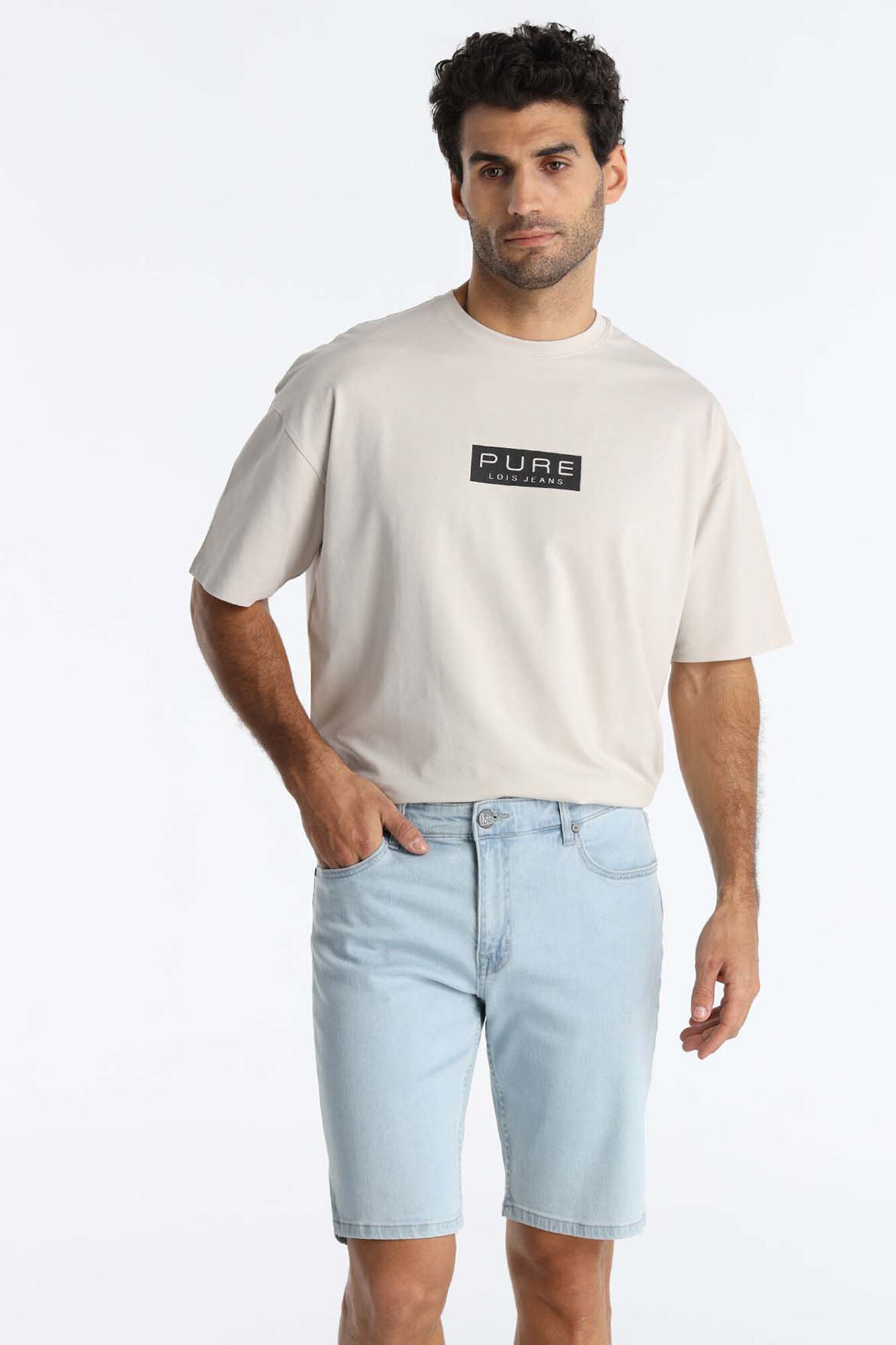 Lois Bermuda slim fit de cintura m&eacute;dia