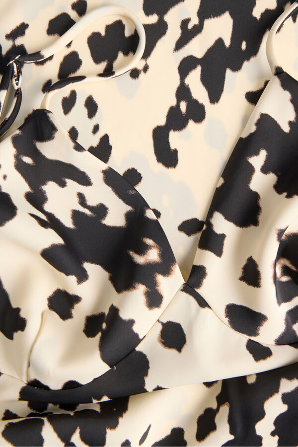 Jack & Jones Vestido midi estampado branco