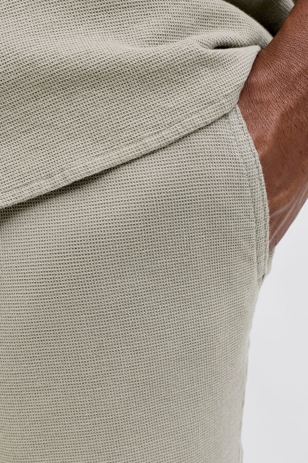Jack & Jones PLUS Bermuda loose fit algod&oacute;n gris
