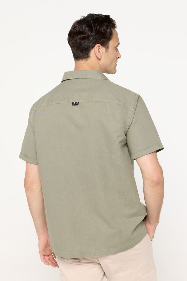 Superdry Camisa de manga curta Resort bege