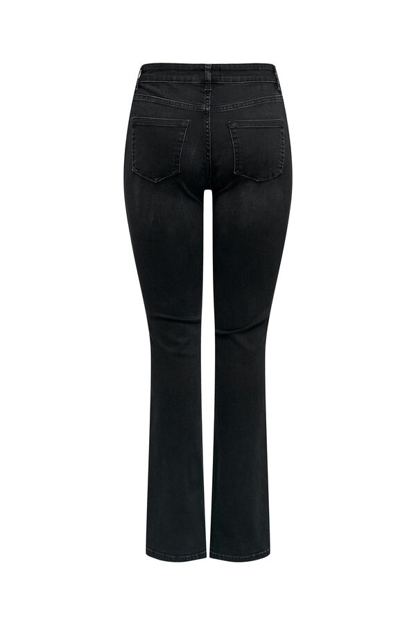 Only Jeans Flare Tiro Alto negro