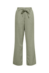 Only Calças de linho larga cinzento