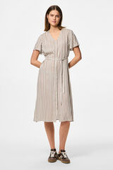 Pieces Vestido midi floral cinzento