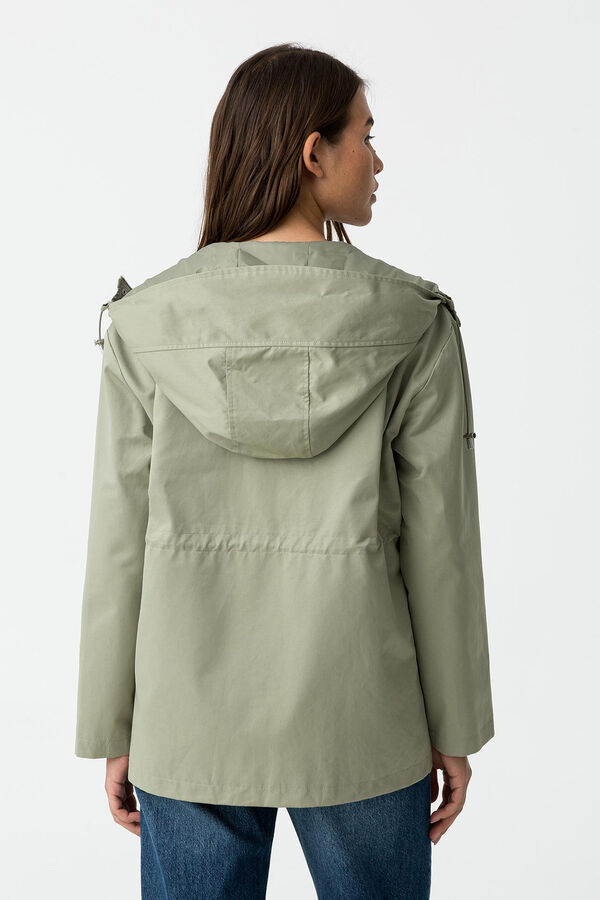Tiffosi Trench con Capucha verde