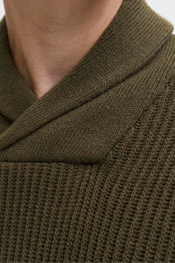 JJ REBEL Jersey de punto cuello cruzado verde