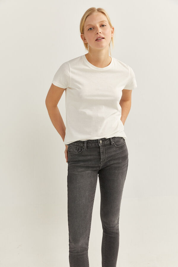 Springfield Jeans slim algodón reciclado lavado sostenible gris oscuro