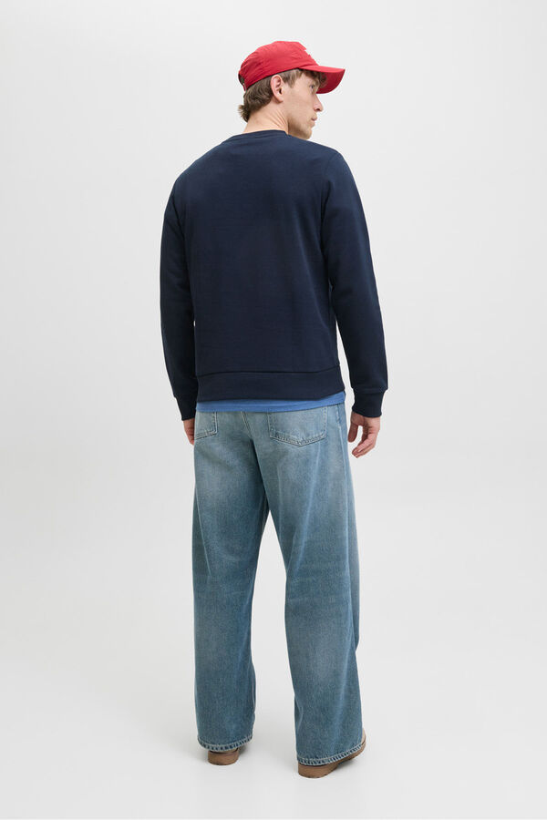 Jack & Jones Sweatshirt com logo contrastante azul