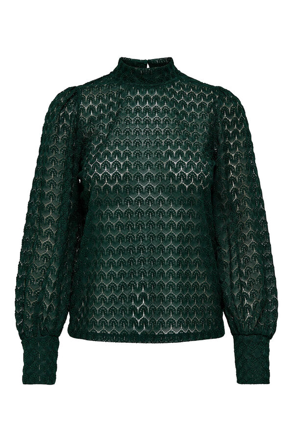 JDY Blusa de encaje turquesa