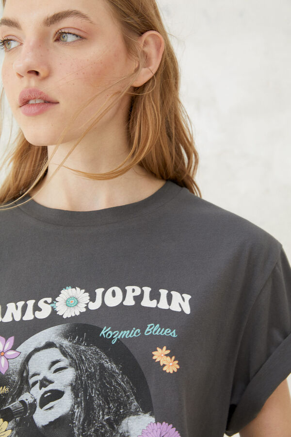 Springfield Camiseta "Janis Joplin" gris oscuro