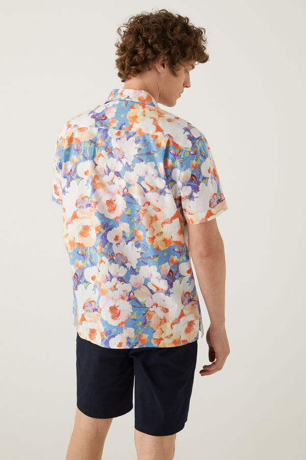 Springfield Camisa bowling estampado floral multicolor