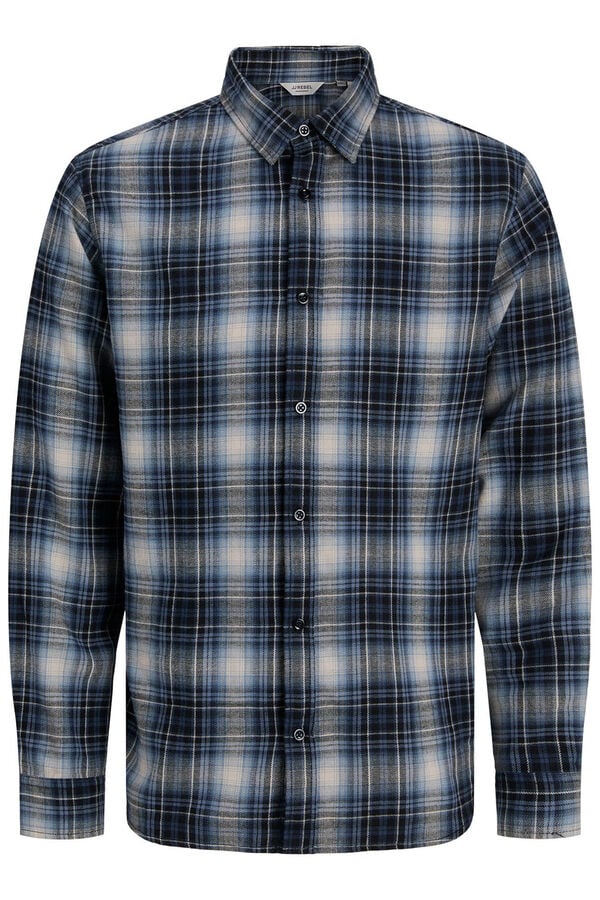 JJ REBEL Camisa xadrez regular fit azul