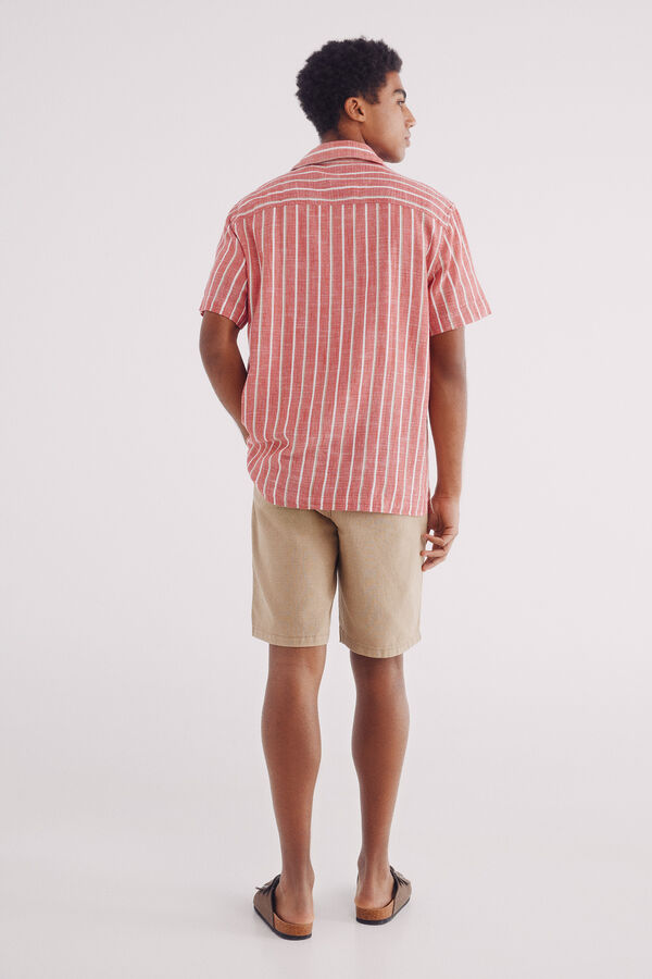 Springfield Bermuda algodão comfort fit bege