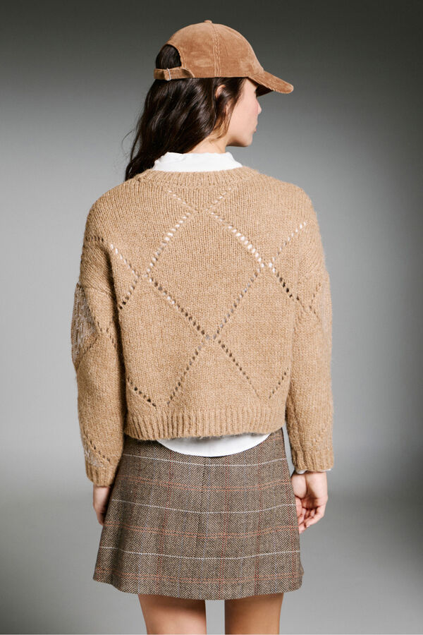 Only Camisola de lantejoulas cru