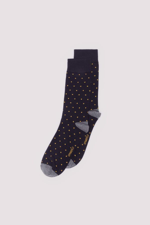 Springfield Meia comprida jacquard preto