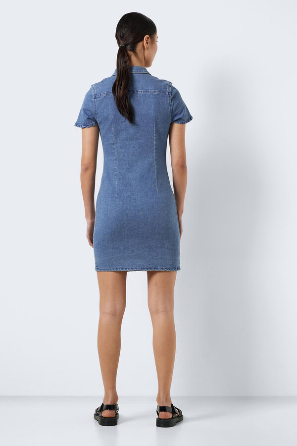 Noisy May Vestido curto denim azul