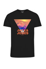 Jack & Jones PLUS T-shirt estampada &agrave; frente preto