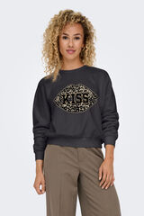 Only Sweatshirt com desenho frontal cinzento