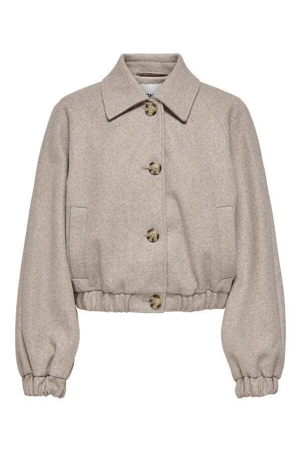 Only Chaqueta corta botones beige
