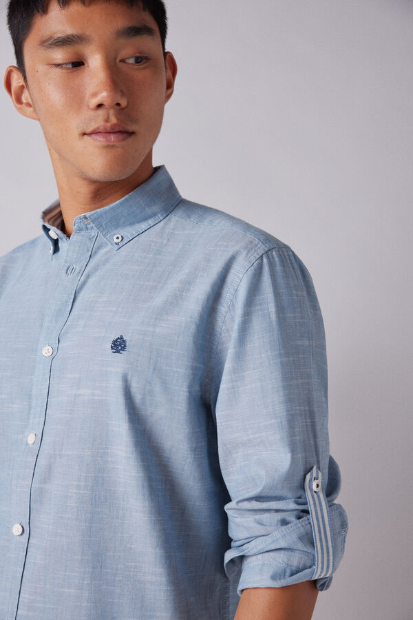 Springfield Camisa leve slum azul