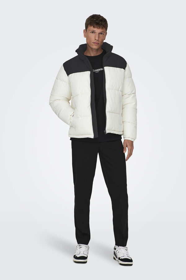 Only & Sons Abrigo acolchado blanco