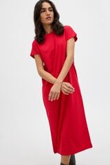 Jack & Jones Vestido longo T-shirt vermelho