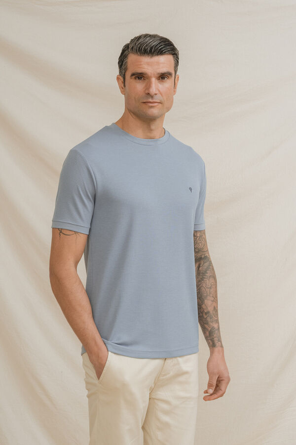 Celopman Camiseta cuadrill&eacute; azul
