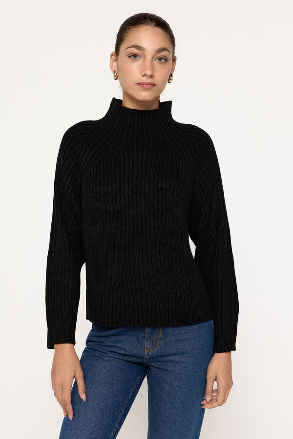 Brave Soul Su&eacute;ter de malha malha preto