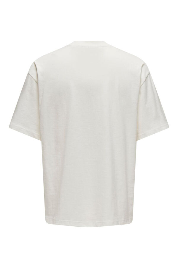 Only & Sons T-shirt com desenho frontal branco