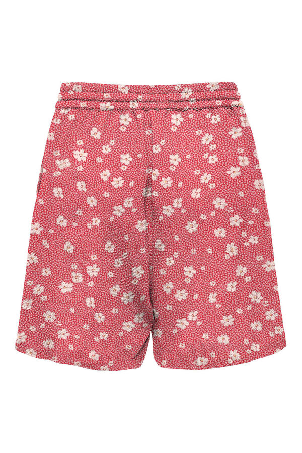 Only Pantal&oacute;n corto cintura el&aacute;stica rojo